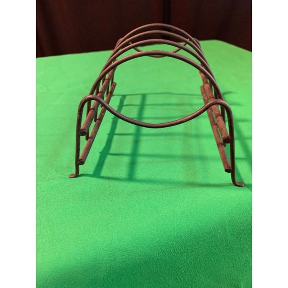 Vintage Metal Wire Bill Letter Mail Holder Mid Century Modern Shabby - Picture 2 of 5